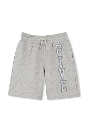 Grey cotton blend shorts GIVENCHY KIDS | H30714A01